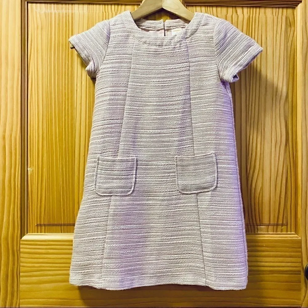 Gymboree mod retro pink white flowy A line dress